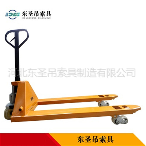 防爆手動叉車產(chǎn)品側(cè)面整機展示圖--河北東圣吊索具制造有限公司--小型攪拌機|石材夾具|液壓堆高車|手動叉車